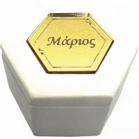 Μπομπονιέρα Κεραμική Μπιζουτιέρα με Plexi Glass 37036 Χονδρική Γάμος Βάπτιση
