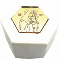 Μπομπονιέρα Κεραμική Μπιζουτιέρα με Plexi Glass 37038 Χονδρική Γάμος Βάπτιση