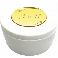 Μπομπονιέρα Κεραμική Μπιζουτιέρα με Plexi Glass 37042 Χονδρική Γάμος Βάπτιση
