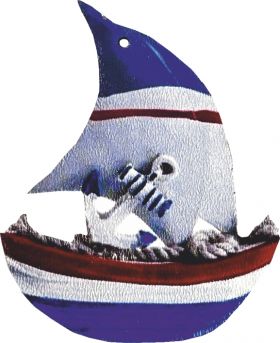 Ξύλινο στοιχείο Καράβι 35022 Χονδρική Γάμος Βάπτιση